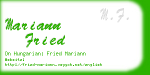 mariann fried business card